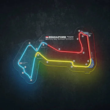 Marina Bay Street Circuit Neon Race Track
