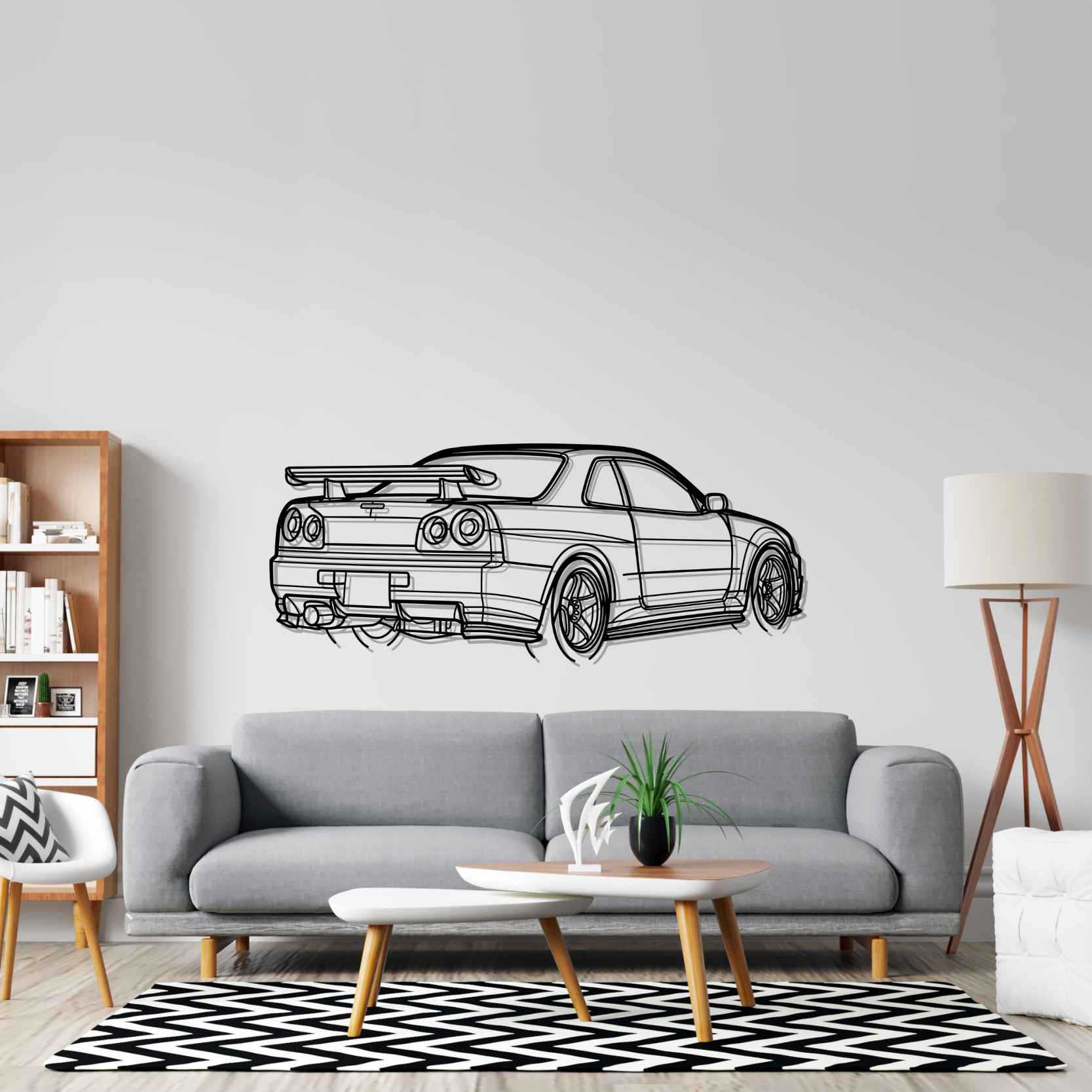 R34 GTR Nismo Silhouette Wall Art