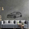 C63 AMG 2009 Angle Silhouette Wall Art
