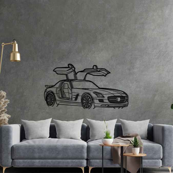 SLS AMG Angle Silhouette Wall Art
