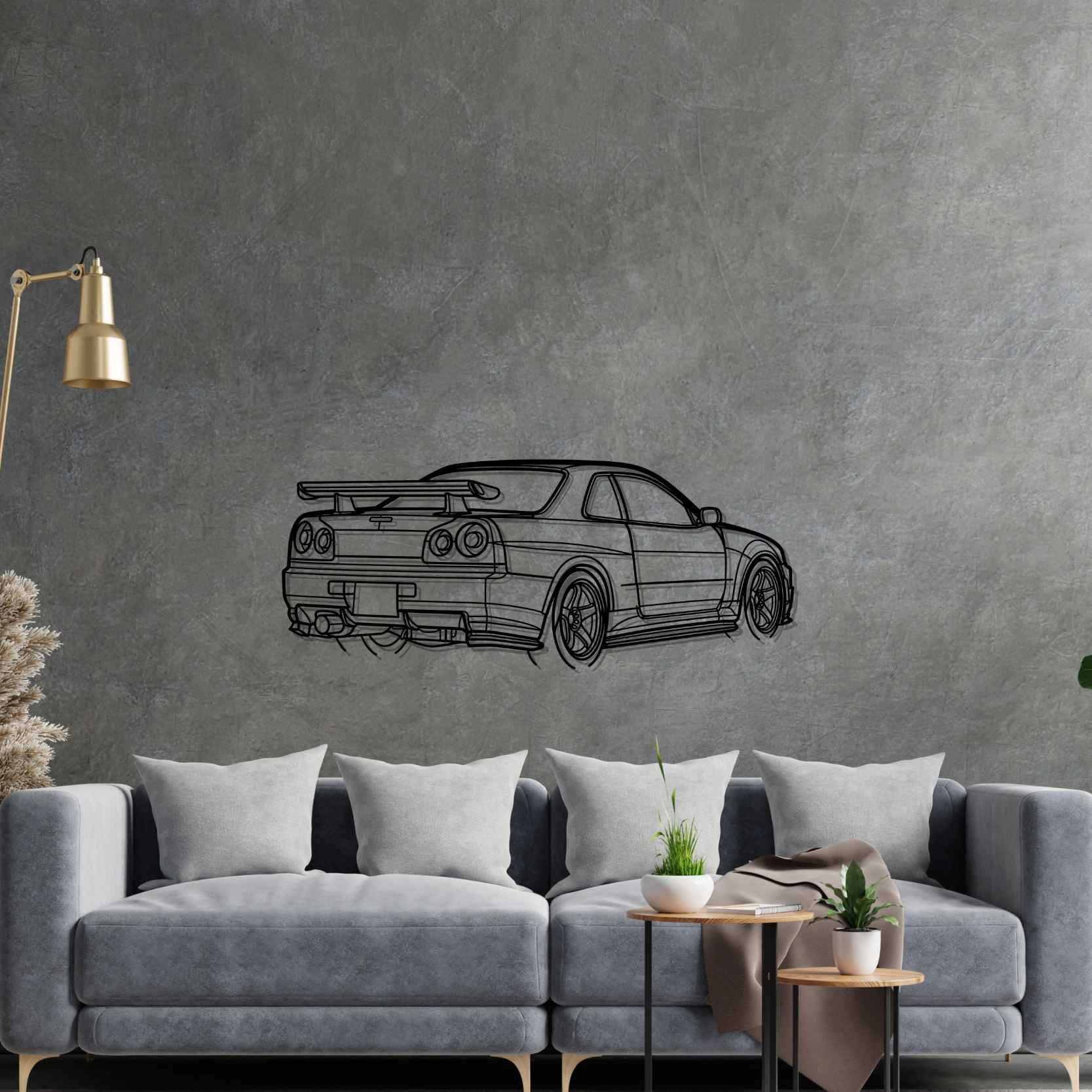 R34 GTR Nismo Silhouette Wall Art