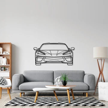 C8 Front Silhouette