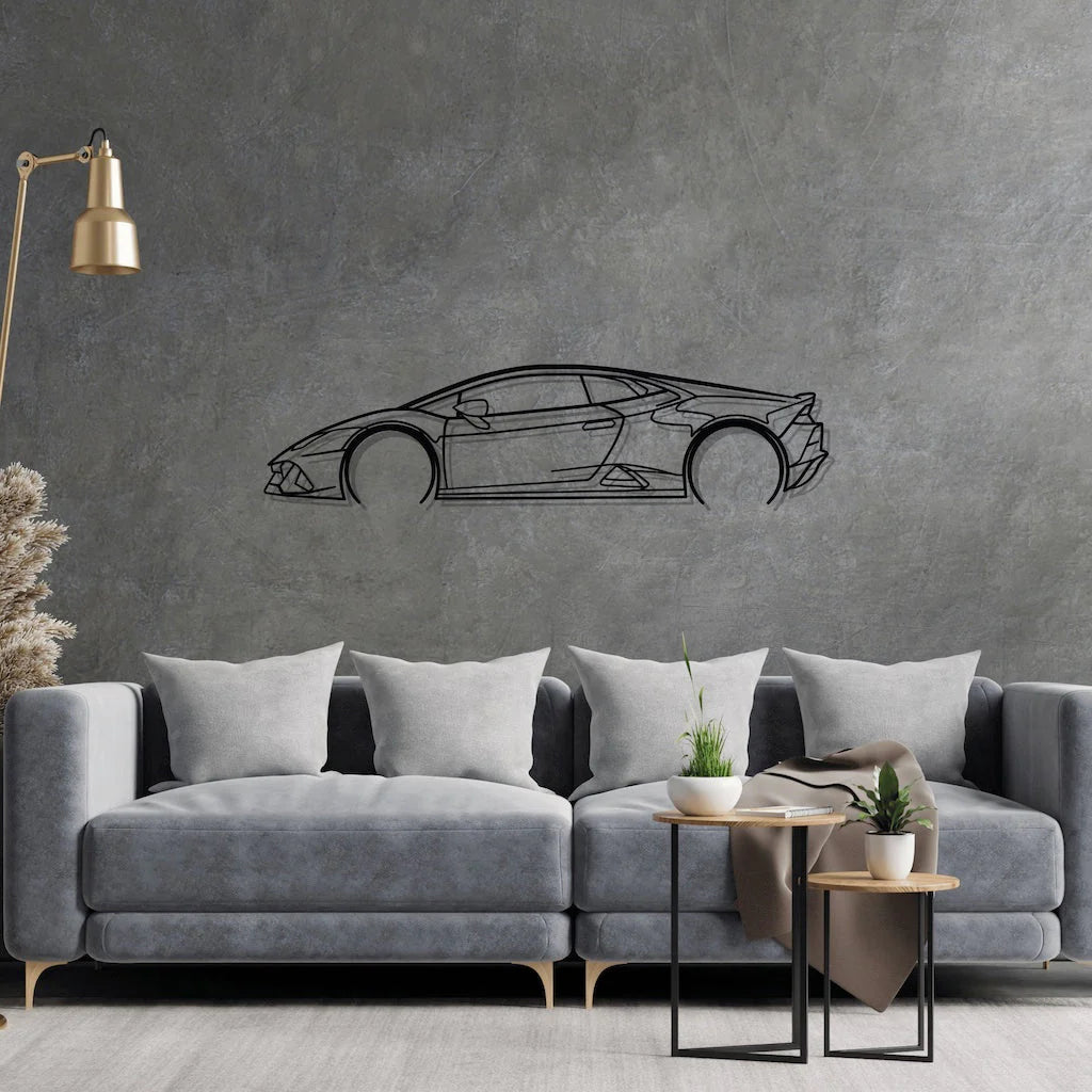 Huracan Detailed Silhouette Wall Art