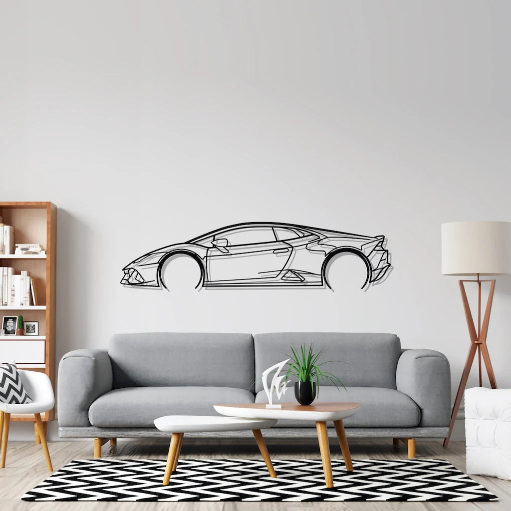 Huracan Detailed Silhouette Wall Art
