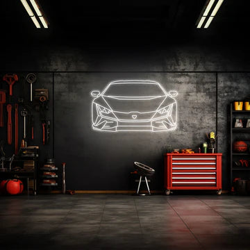 Huracan Tecnica Front Neon Silhouette