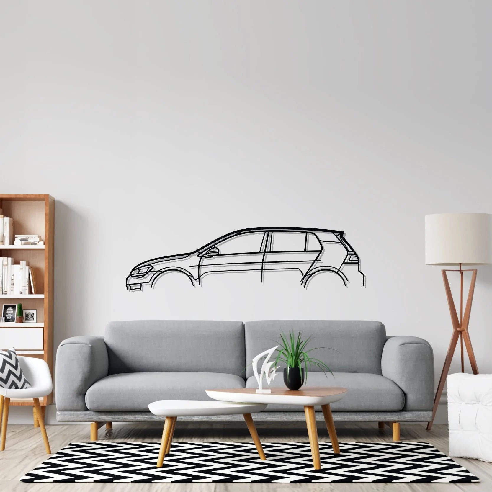 Golf 7 R Silhouette Wall Art