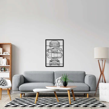 Mustang Shelby GT350 2019 Frame Silhouette Wall Art