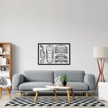 Mustang Shelby GT350 2019 Frame Silhouette Wall Art