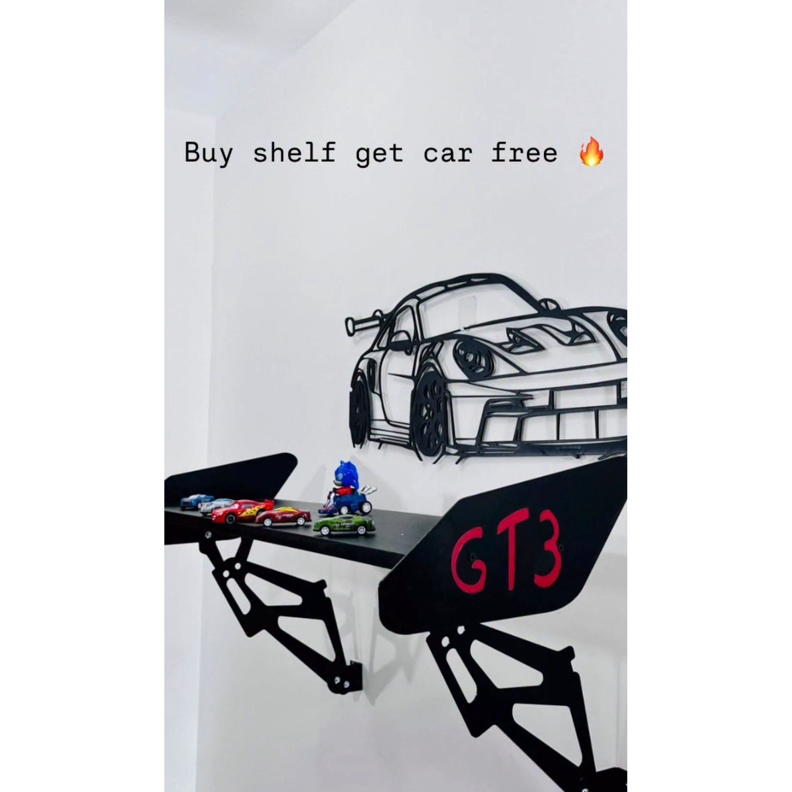 Shelf + Wood Car Without Light